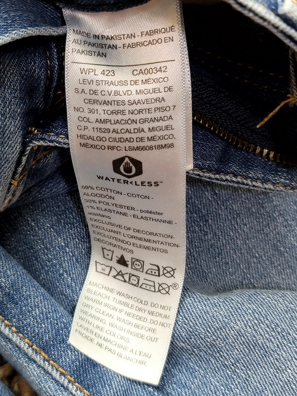 Signature by Levi Strauss Gold Mid-Rise Skinny Jeans Women Size 2M W26 L30 Blue - Picture 7 of 11